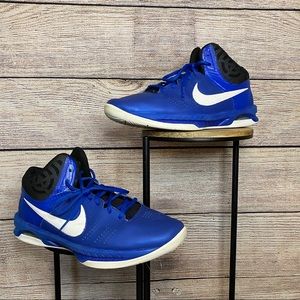 Nike men’s (10) basketball shoes blue/black/white